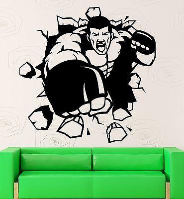 Wall Sticker Vinyl Decal Fighter Fight Martial Arts Sport Cool Decor Unique Gift (ig2134)