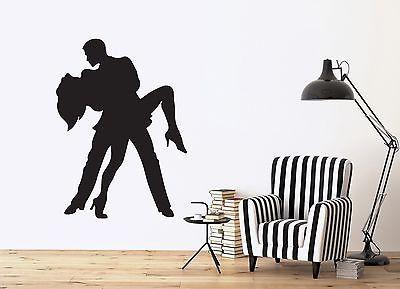 Wall Sticker Vinyl Decal Tango Dance Dancers Samba Rumba Man and Woman Passion Unique Gift (n034)