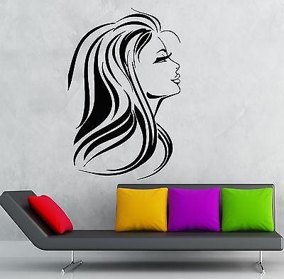 Wall Sticker Vinyl Decal Hot Sexy Girl Hair Beauty Salon Spa Decor Unique Gift (ig1880)