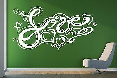 Wall Stickers Vinyl abstract image romantic symbol of the word love Unique Gift (n282)