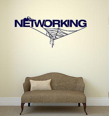 Wall Stickers Vinyl Decal Networking Internet Spider Web Technology IT Unique Gift (ig1443)