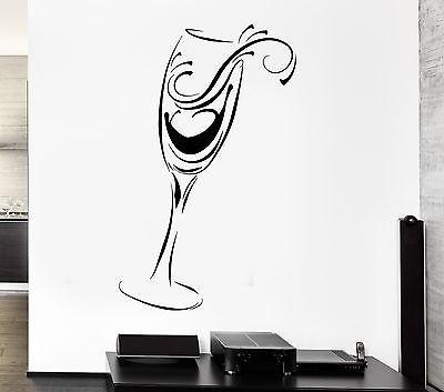 Vinyl Decal Wall Stickers Drink Glass Holiday Kitchen Restaurant Mural Unique Gift (ig2563)