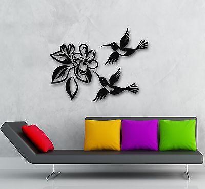 Wall Stickers Vinyl Decal Birds Flower Plant Great Home Decor Unique Gift (ig796)