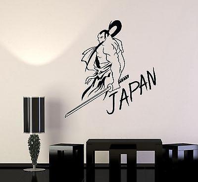 Wall Vinyl Samurai Japan Warrior Sword Cool Decal Unique Gift (z3423)