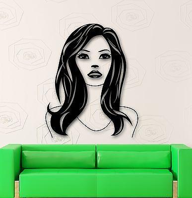 Wall Stickers Vinyl Decal Beautiful Woman Hair Beauty Salon Murals Unique Gift (ig589)