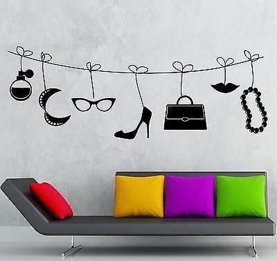 Wall Sticker Vinyl Decal Girl for Woman Fashion Lifestyle Shopping Unique Gift (ig2074)