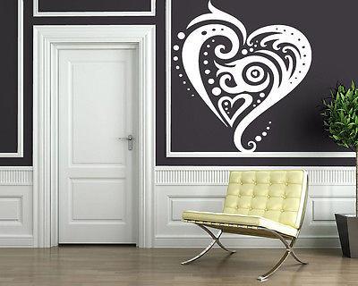 Wall Vinyl Sticker Decal Decorative Picture Heart Kiss Love Unique Gift (n134)