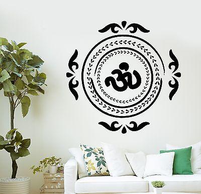 Wall Decal Buddha Native Indian Ornament Om Vinyl Sticker Unique Gift (z2882)