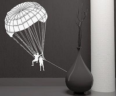 Wall Vinyl Sticker Extreme Sports Parachute Jumping Room House Decor Unique Gift (ig2031)