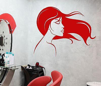 Wall Stickers Vinyl Decal Sexy Girl Long Hair Barbershop Salon Spa Unique Gift (ig456)