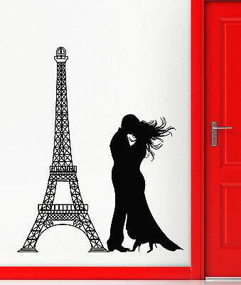 Wall Stickers Eiffel Tower Paris France Romantic Love Vinyl Decal Unique Gift (ig2374)