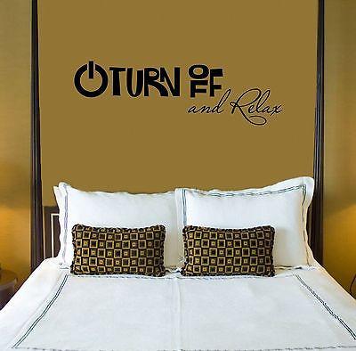 Wall Stickers Vinyl Decal Bedrooms Quote Relax Decor Unique Gift ig1405