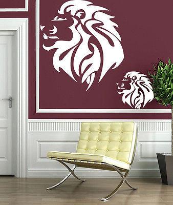 Wall Stickers Vinyl Decal Lion King of Beasts Brave Huge Mane Unique Gift (n202)