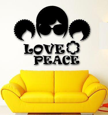 Wall Sticker Vinyl Decal Peace Love Hippie Culture Good Pacifism Unique Gift (ig2072)