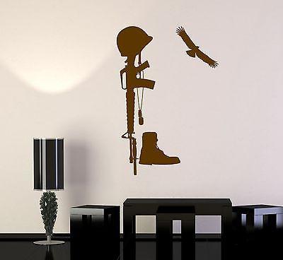 Wall Vinyl Marine Fallen Soldier Eagle Boots Guaranteed Quality Decal Unique Gift (z3451)