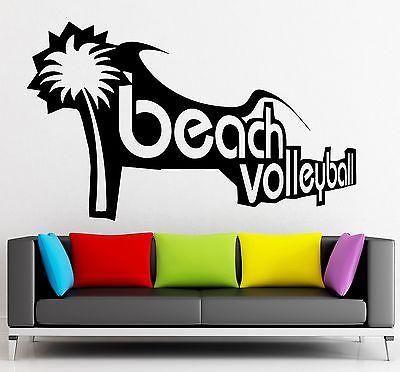 Vinyl Decal Beach Volleyball Sport Recreation Leisure Wall Sticker for Beach House Unique Gift (ig2333)