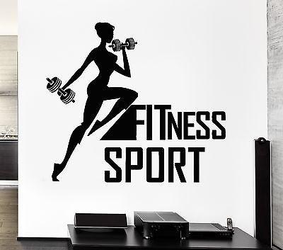 Wall Decal Fitness Sport Woman Bodybuilding Healthy Gym Art Mural Unique Gift (ig2586)