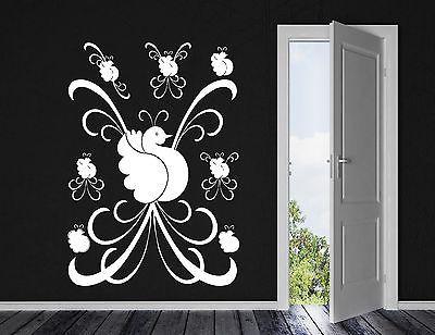 Vinyl Decal Bird of Paradise Beautiful Pattern Motif Decor Wall Sticker Unique Gift (n026)