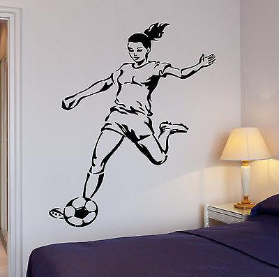 Soccer Football Woman Ball The Best Sport In The World Cool Wall Decal Unique Gift (z2716)