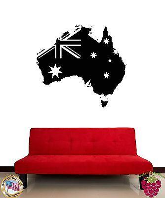 Wall Stickers Vinyl Decal Australia Australian Flag For Living Room Unique Gift (z1829)
