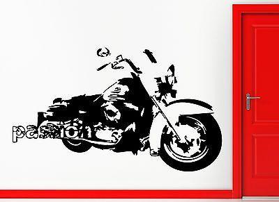 Bike Biker Passion Motorcycle Speed Decor Wall Stickers Vinyl Decal Unique Gift (z2252)