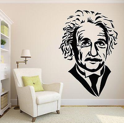 Wall Sticker Vinyl Decal Head Albert Einstein Serious Scientist Physicist Unique Gift (n038)