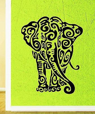 Wall Sticker Vinyl Decal Elephant Animal Pattern Tribal Nice Decor Unique Gift (ig1977)