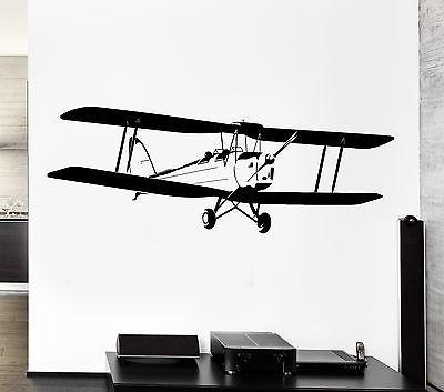 Wall Decal Plane Air Pilot Flight Sky Aviation Corncob Vinyl Stickers Unique Gift (ed169)