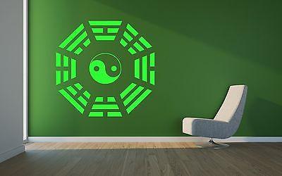 Wall Vinyl Sticker Yin Yang Trigram Element Meditation Yoga Studio Decor Unique Gift (z2901)