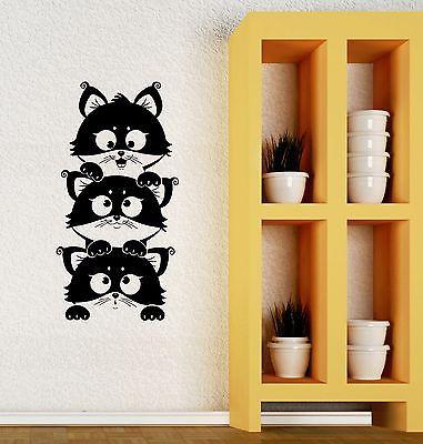 Wall Stickers Vinyl Decal Lovely Cat Kitten Pet Animal for Kids Nursery Unique Gift (ig2051)