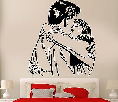 Wall Sticker Love Kiss Man And Woman Romantic Decor For Living Room Unique Gift (z2595)