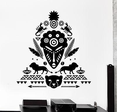 Wall Decal African Mask Symbol Scorpion Tribal Cool Mural Vinyl Decal Unique Gift (z3322)