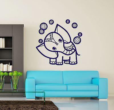 Wall Vinyl Elephant Circus Tribal Ornament Mural Vinyl Decal Unique Gift (z3369)