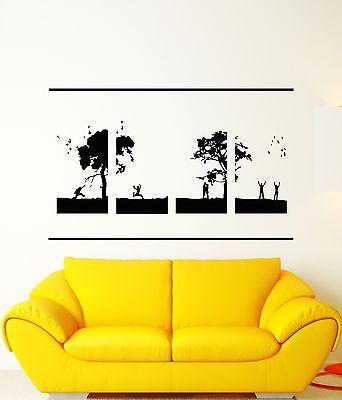 Vinyl Decal Nature Landscape Happy People Trees Peace Decor Wall Sticker Unique Gift (m010)