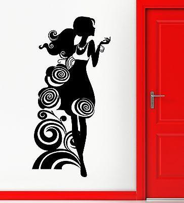 Wall Stickers Vinyl Decal Silhouette Beautiful Girl Fashion Style Shop Unique Gift (ig1812)