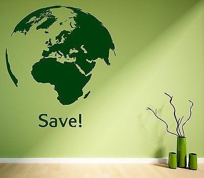 Word Earth Save Greenpeace Decor Living Room Wall Sticker Vinyl Decal Unique Gift (z1123)