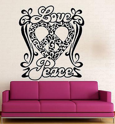 Wall Sticker Vinyl Decal Love Peace Hippie Good Positive Decor Unique Gift (ig1892)