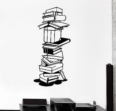 Wall Stickers Vinyl Decal Books Library Bookworm School Science Student Unique Gift (ig1592)
