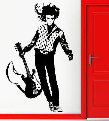 Music Guitar Guitarist Band Rock Star Decor Wall Stickers Vinyl Decal (z2263)