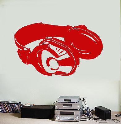 Wall Vinyl Music Headphones Head Phones Guaranteed Quality Decal Unique Gift (z3532)