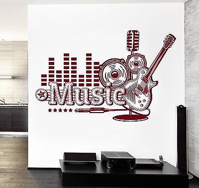 Wall Vinyl Music Rock Guitar Guaranteed Quality Decal Unique Gift (z3512)