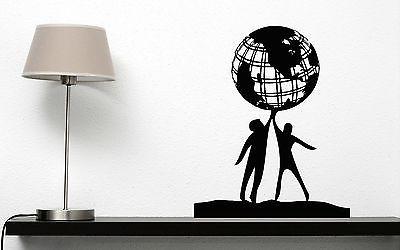 Wall Vinyl Sticker Decal People World Friendship Earth Globe Planet Peace Unique Gift (n022)