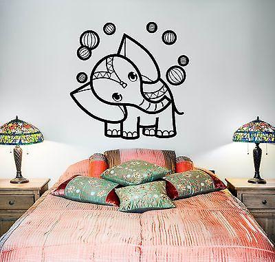 Wall Vinyl Elephant Circus Tribal Ornament Mural Vinyl Decal Unique Gift (z3369)