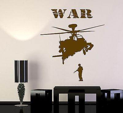 Wall Vinyl Soldier Marine Helicopter War Guaranteed Quality Decal Unique Gift (z3455)