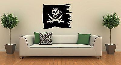 Wall Stickers Vinyl Decal Nursery Pirate Flag Jolly Roger for Kids Unique Gift ig1312