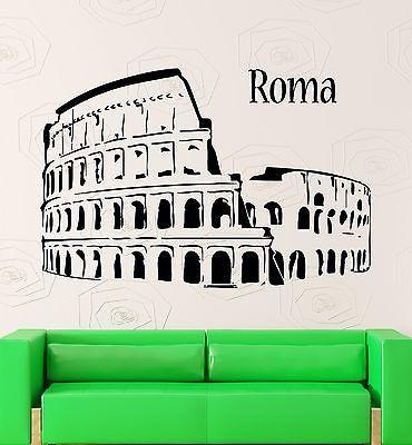 Wall Stickers Vinyl Decal Amphitheatre Colosseum Rome Italy Tourism Unique Gift (ig966)