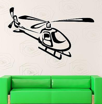 Wall Stickers Vinyl Decal Nursery Military Helicopter Airforce Kids Unique Gift (ig847)
