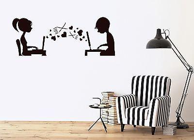 Wall Vinyl Sticker Decal Loving Correspondence Computer Assistant in Love Unique Gift (n146)