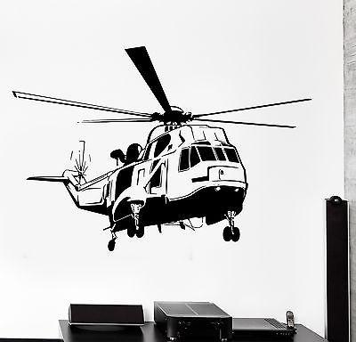 Wall Vinyl Helicopter Army Air Force Guaranteed Quality Decal Unique Gift (z3444)