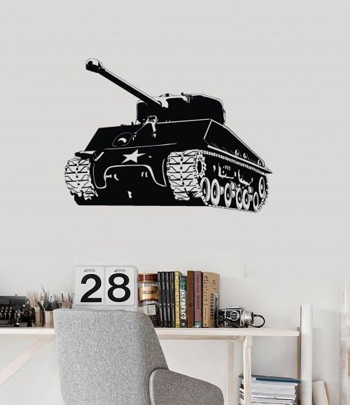 Wall Decal Tank Boys Room Military Decor War Game Vinyl Sticker Unique Gift (ig2894)